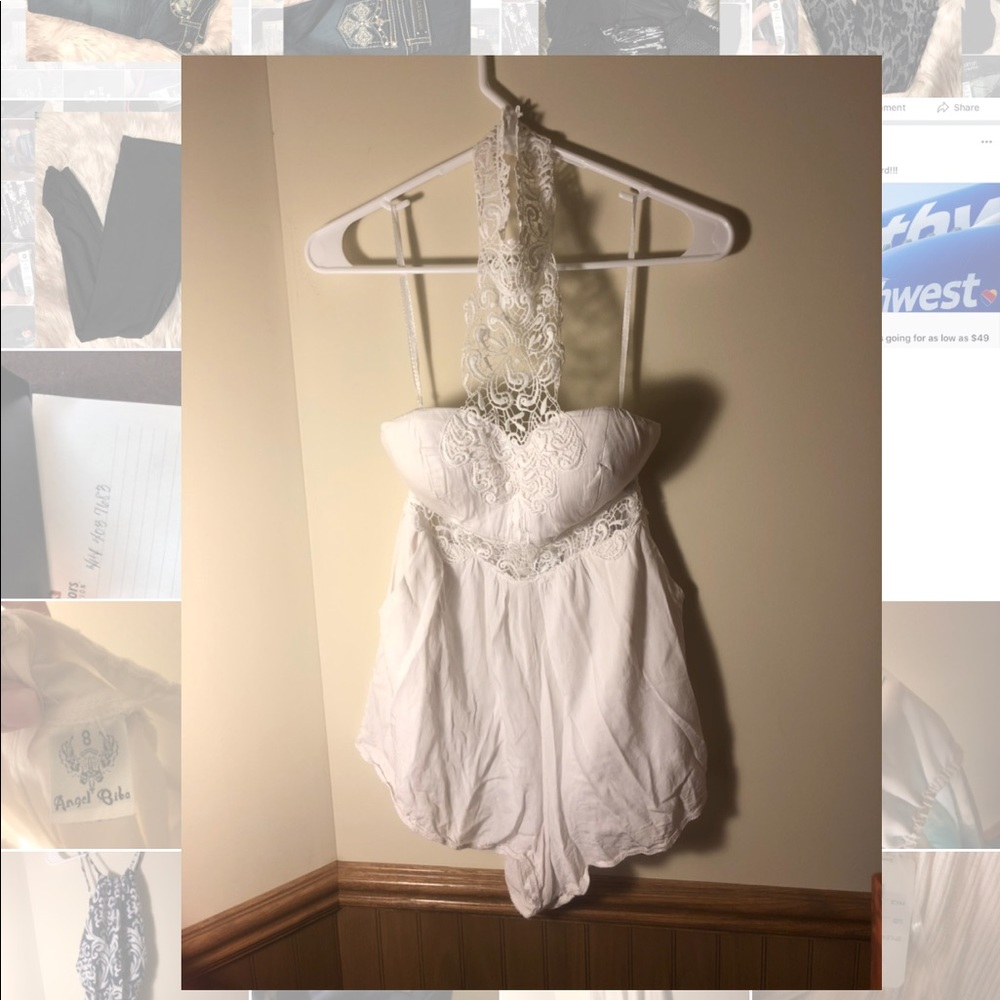 White lace Romper
